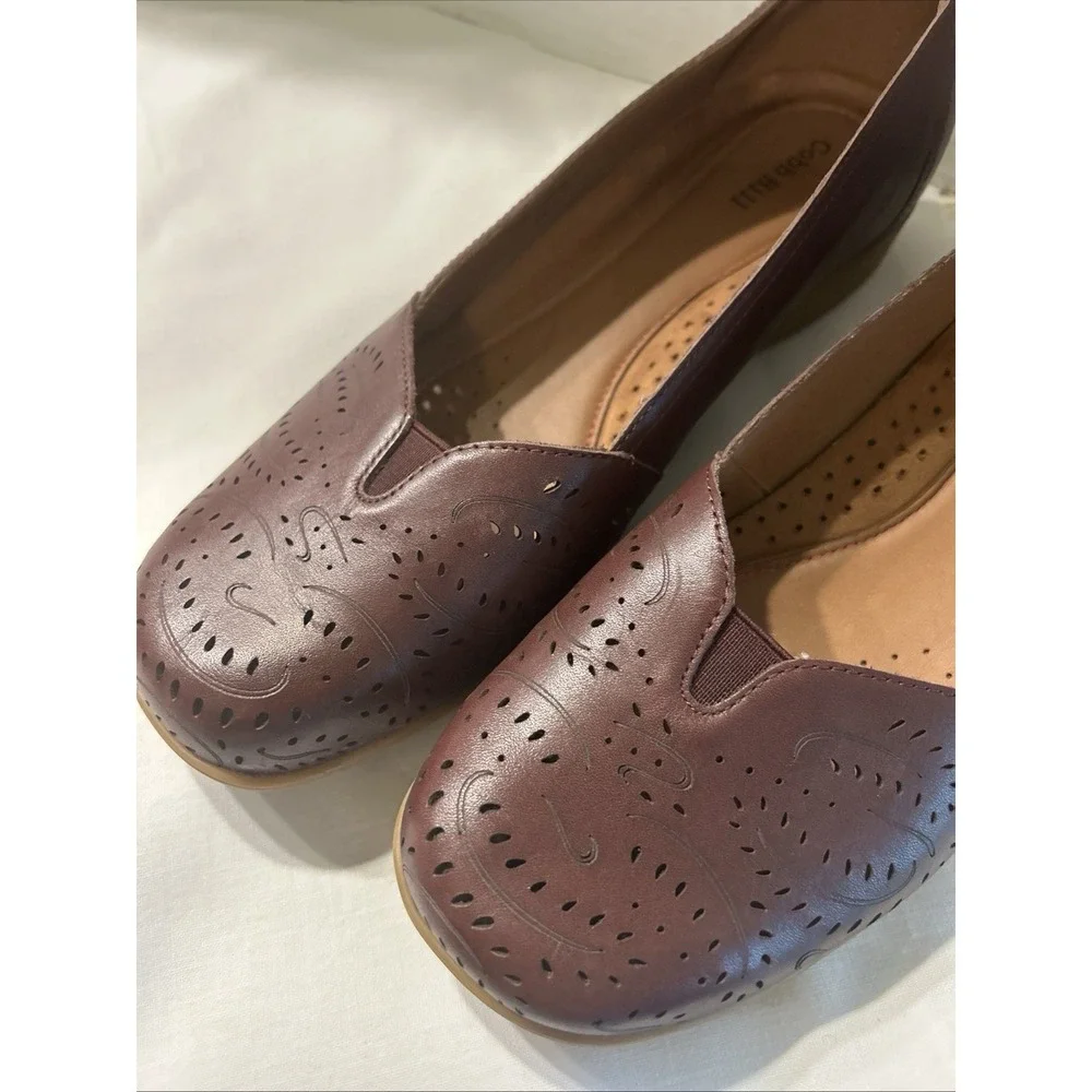 Cobb Hill Women's Chrozie Flats 10 M Burgundy Comfort Shoes EXCELLENT